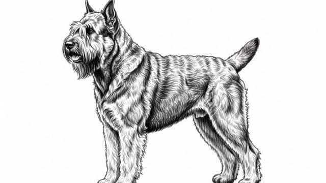 bouvier des flandres drawing topper image