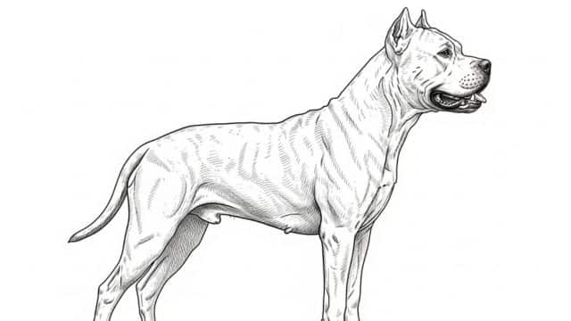dogo argentino drawing topper image